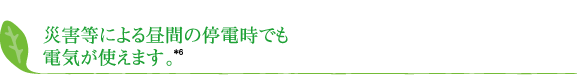 �ЊQ���ɂ�钋�Ԃ̒�d���ł��d�C���g���܂��B